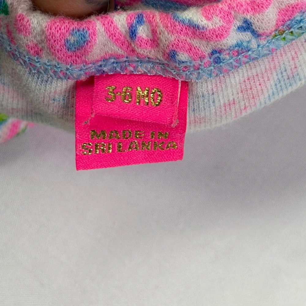 Lilly Pulitzer Swim Bottom Baby 3-6M Pink Blue Floral Print Diaper Cover